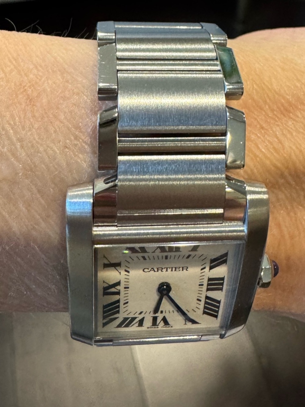 Cartier Tank Française Steel Mid Size Quartz Watch *under warranty 11/27 - Picture 7 of 16